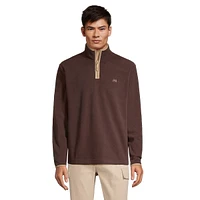 Polar Fleece Quarter-Zip Mockneck Top