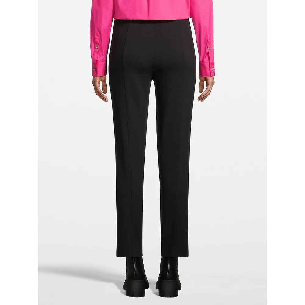 Easy Pull-On Straight-Leg Pants