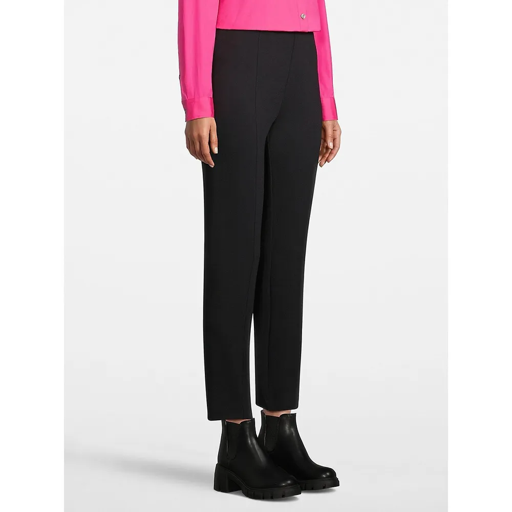 Easy Pull-On Straight-Leg Pants