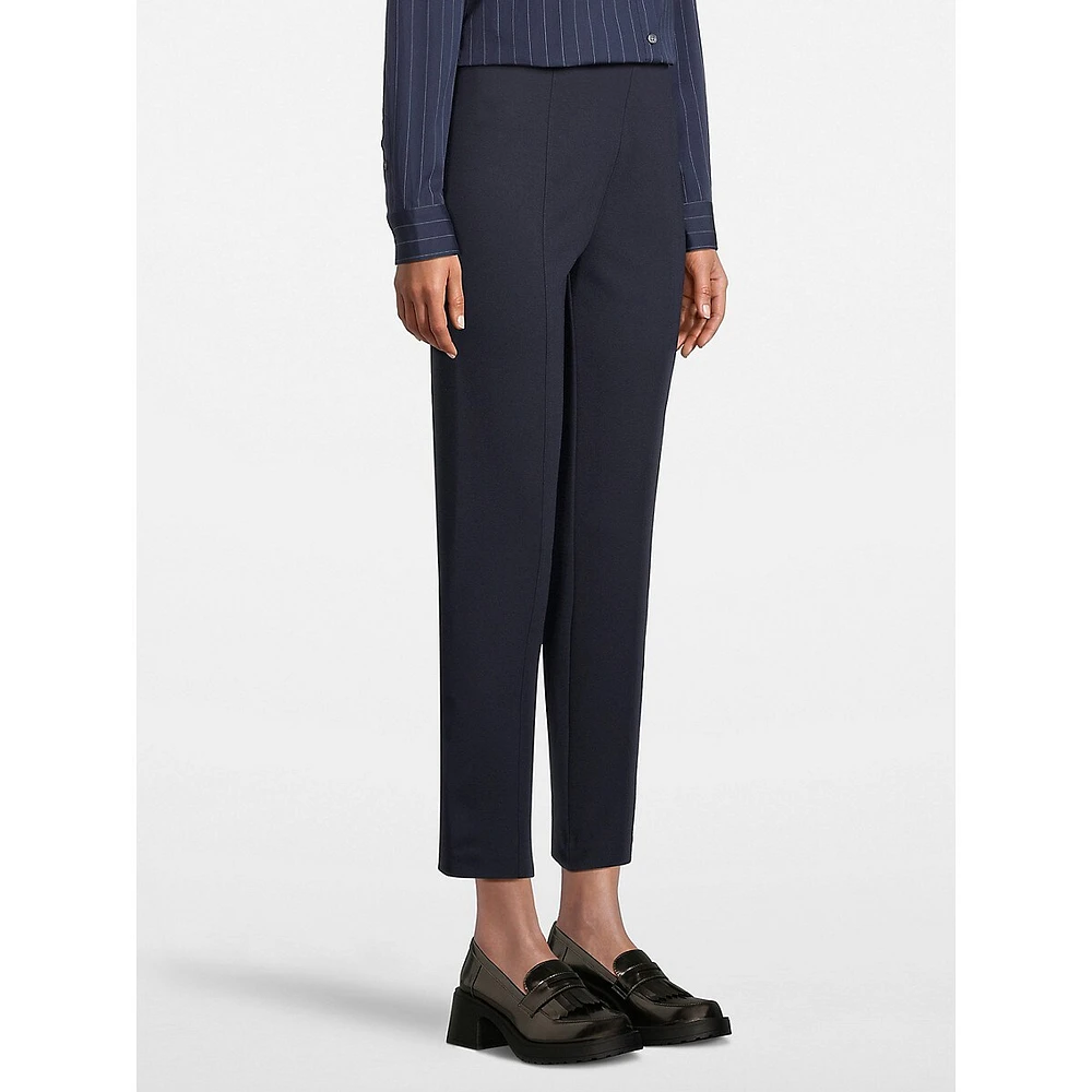 Easy Pull-On Straight-Leg Pants