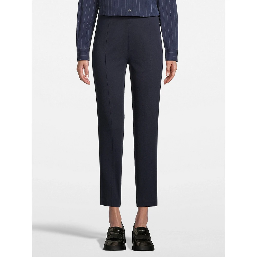 Easy Pull-On Straight-Leg Pants