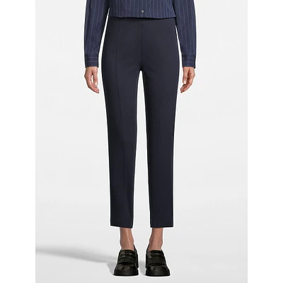 Easy Pull-On Straight-Leg Pants