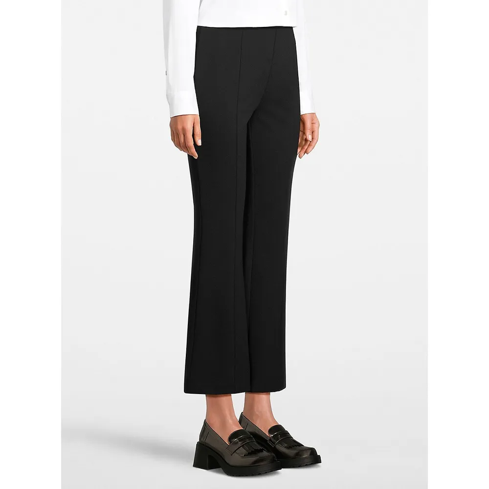 Ponte Stretch Flared Pull-On Pants