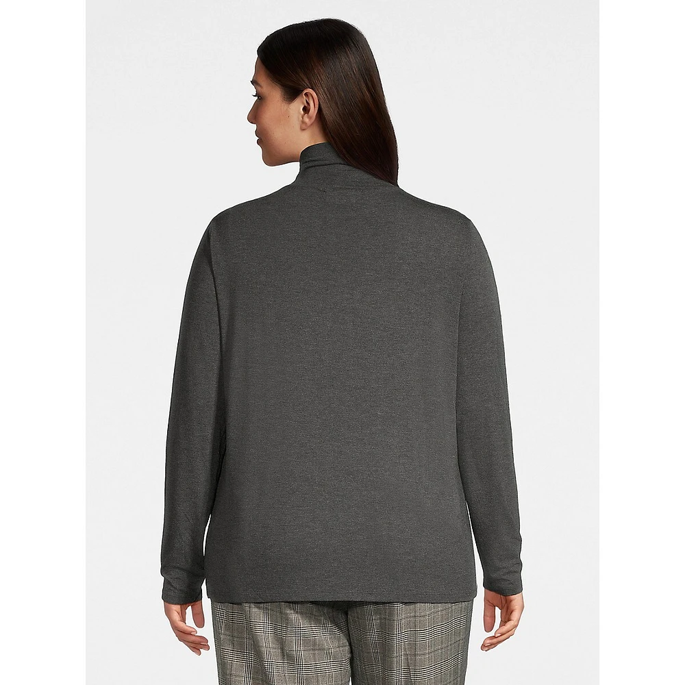 Plus Slim-Fit Stretch Turtleneck