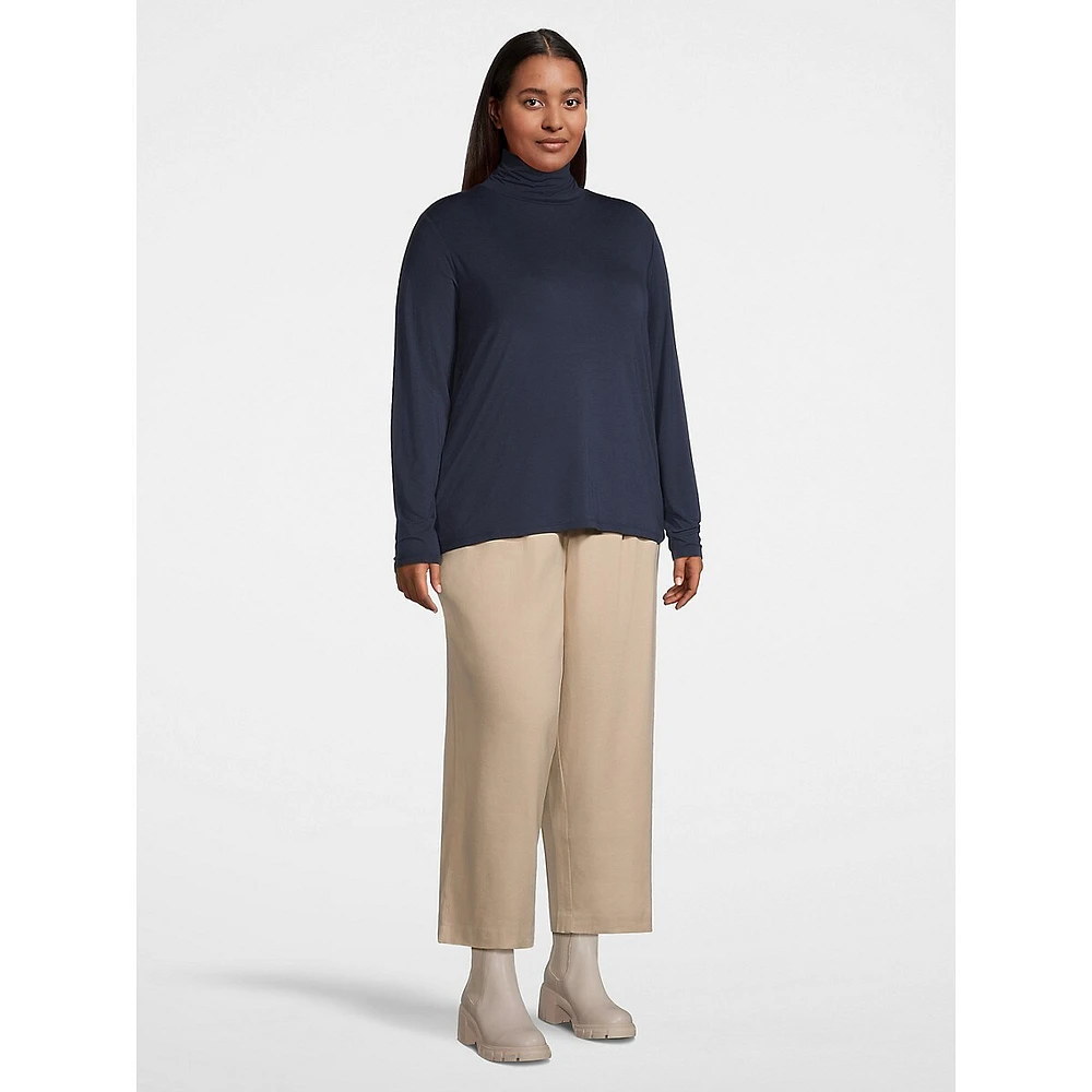 Plus Slim-Fit Stretch Turtleneck