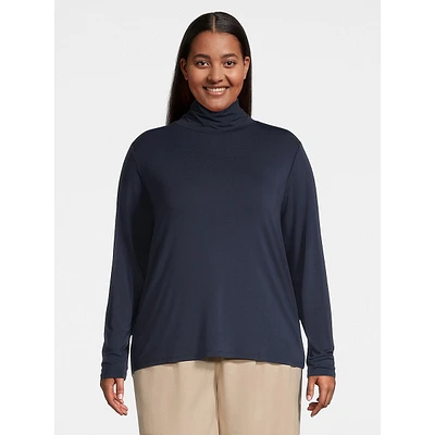Plus Slim-Fit Stretch Turtleneck