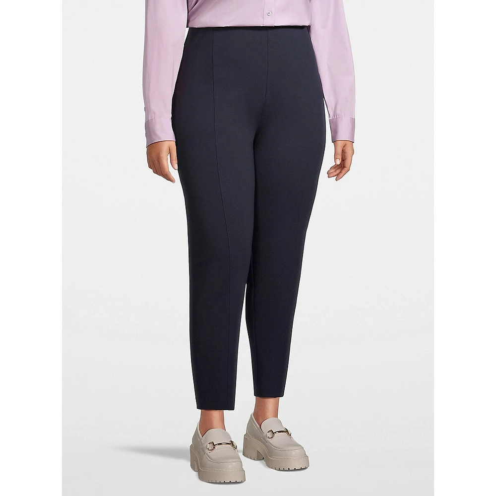 Plus Easy Pull-On Straight-Leg Pants