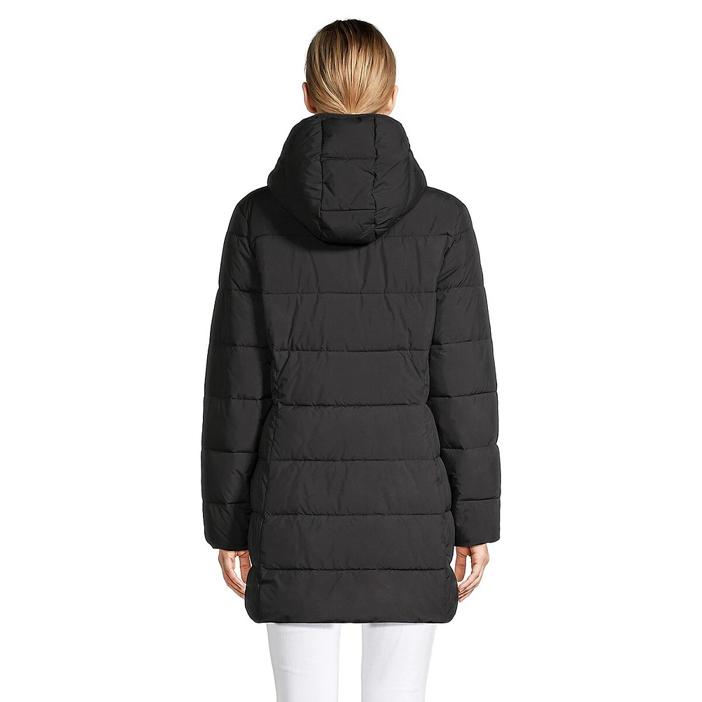 Slim-Fit Long Lightweight Puffer Coat