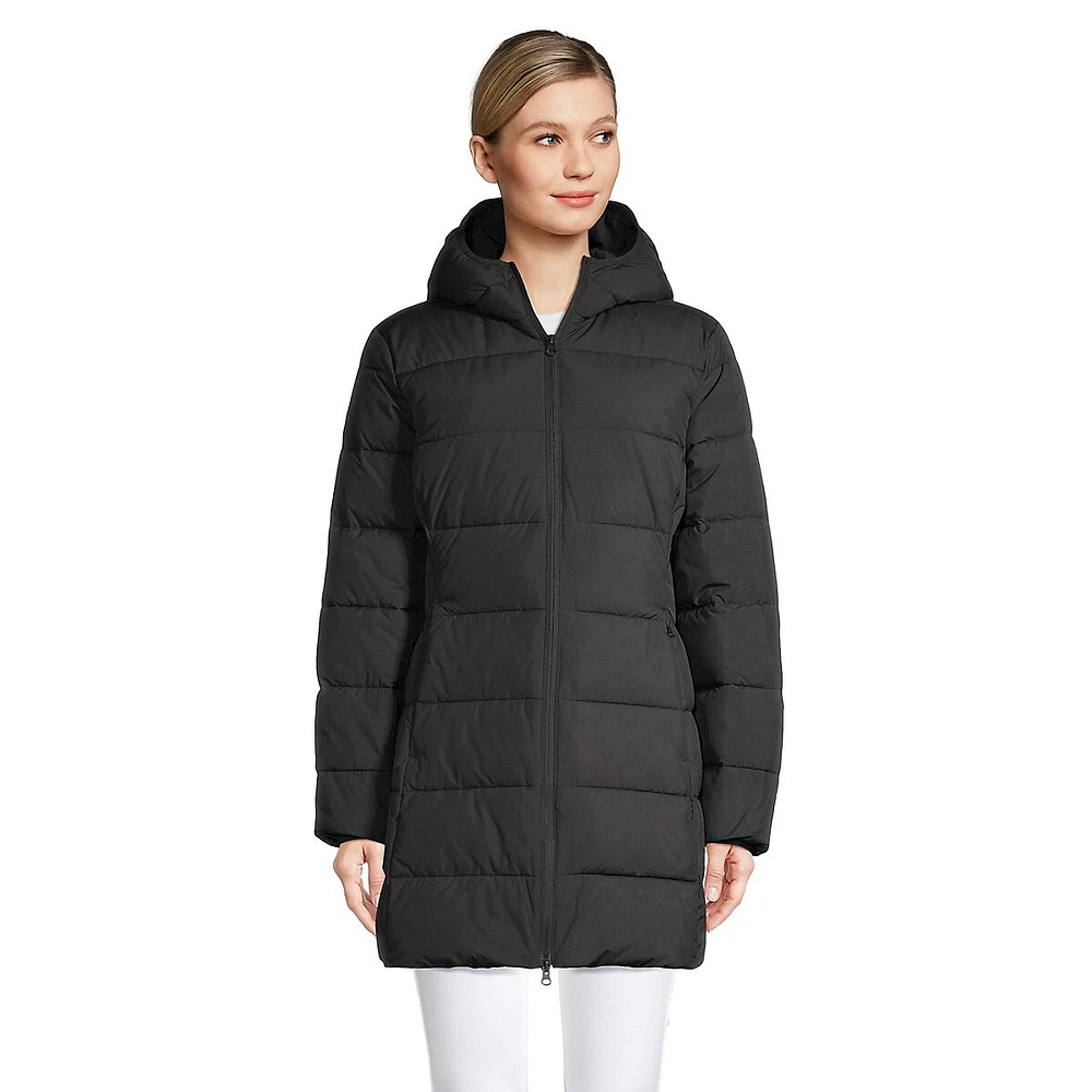 Slim-Fit Long Lightweight Puffer Coat