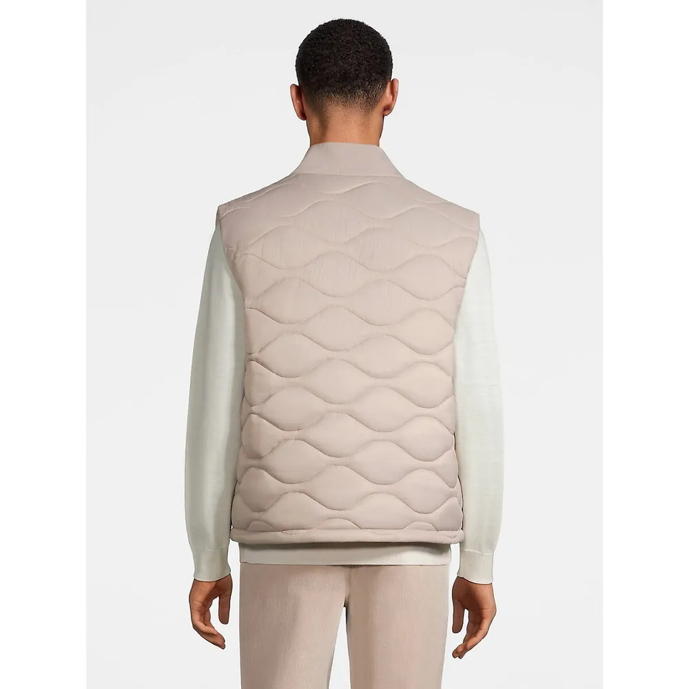 Cold Storage Quilted Bomber Vest