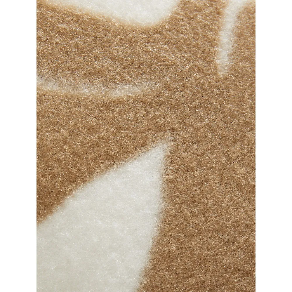 Deer-Print Polar Fleece Cushion