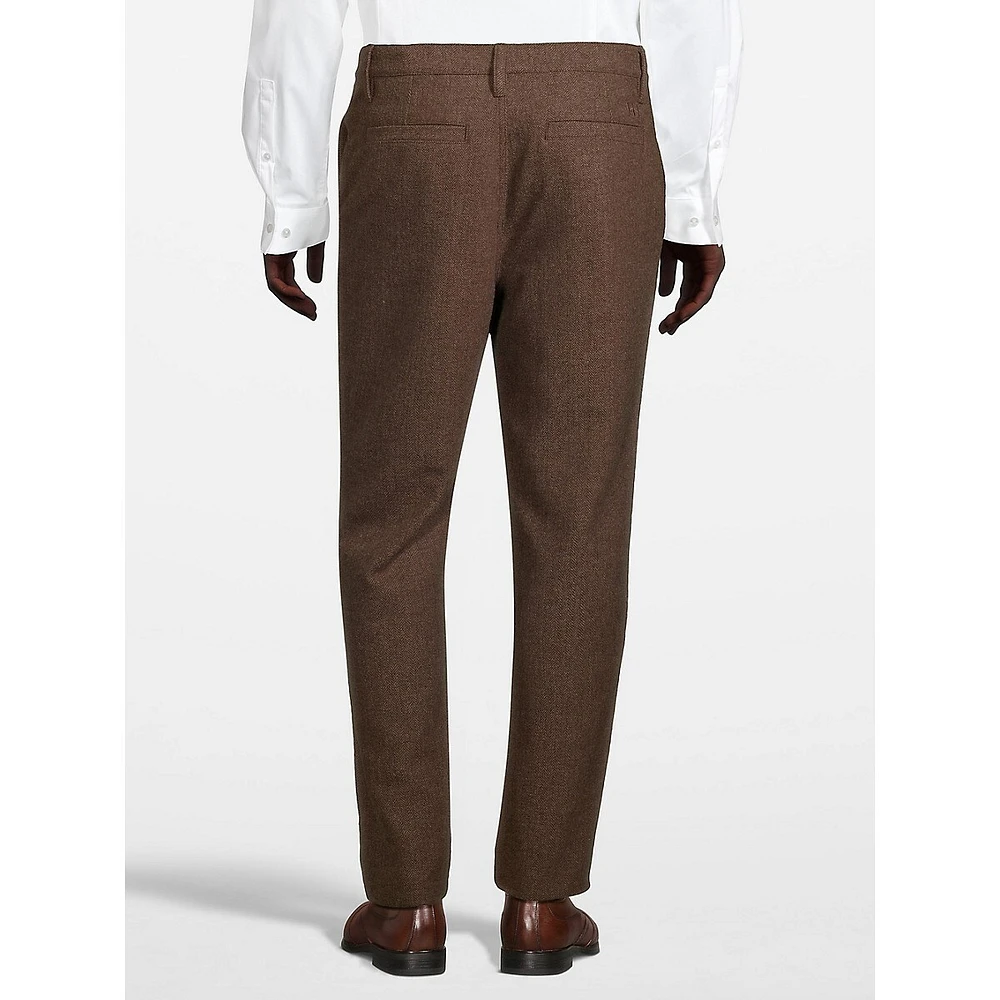 Bellwoods Wool-Blend Herringbone Trousers