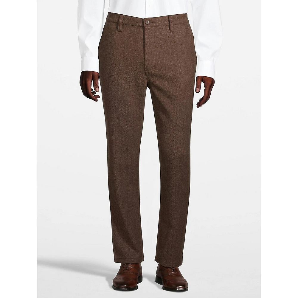 Bellwoods Wool-Blend Herringbone Trousers