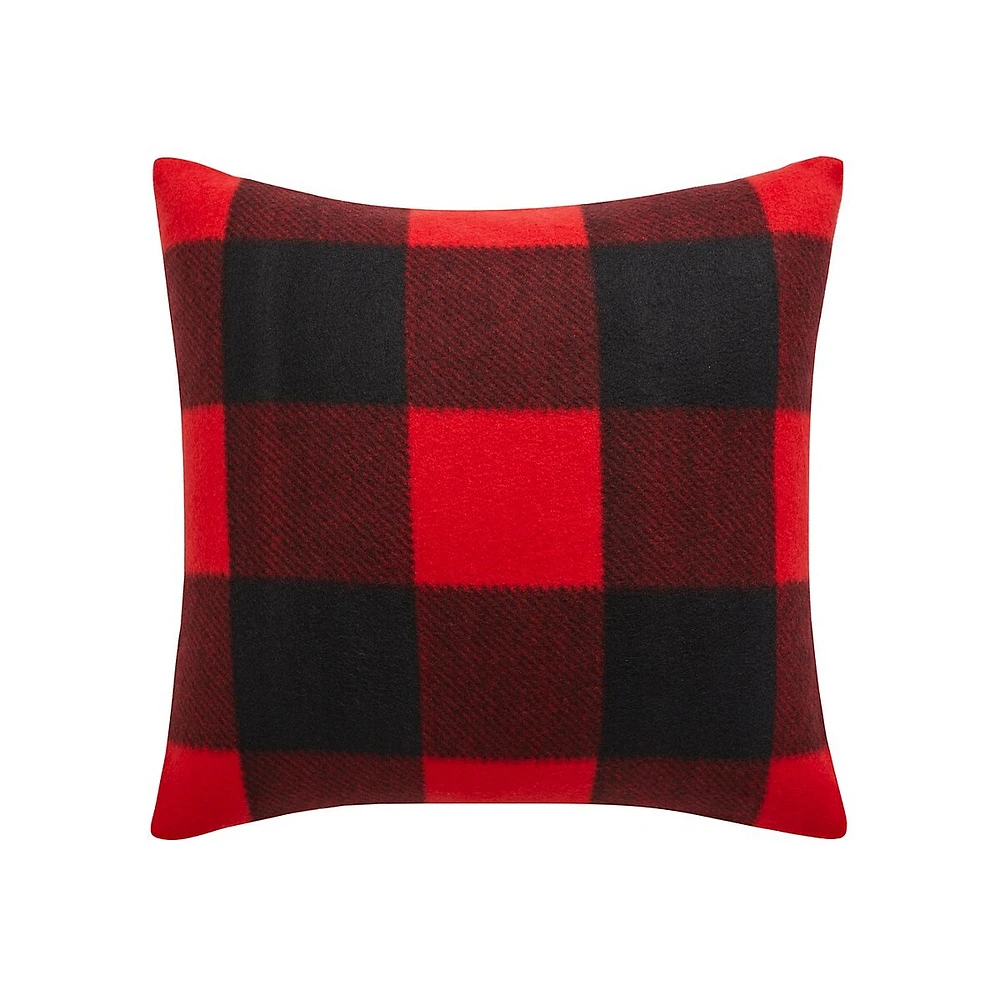 Polar Fleece Buffalo Check Cushion