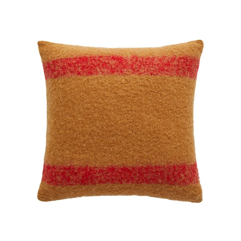 All-Season Chipmunk Striped Wool-Blend Cushion