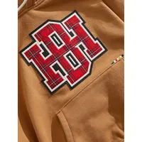 Women's Boxy Varsity-Patch Hoodie
