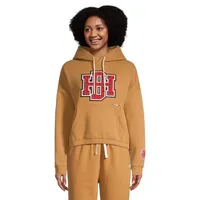 Women's Boxy Varsity-Patch Hoodie