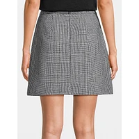 Wool-Blend A-Line Mini Skirt