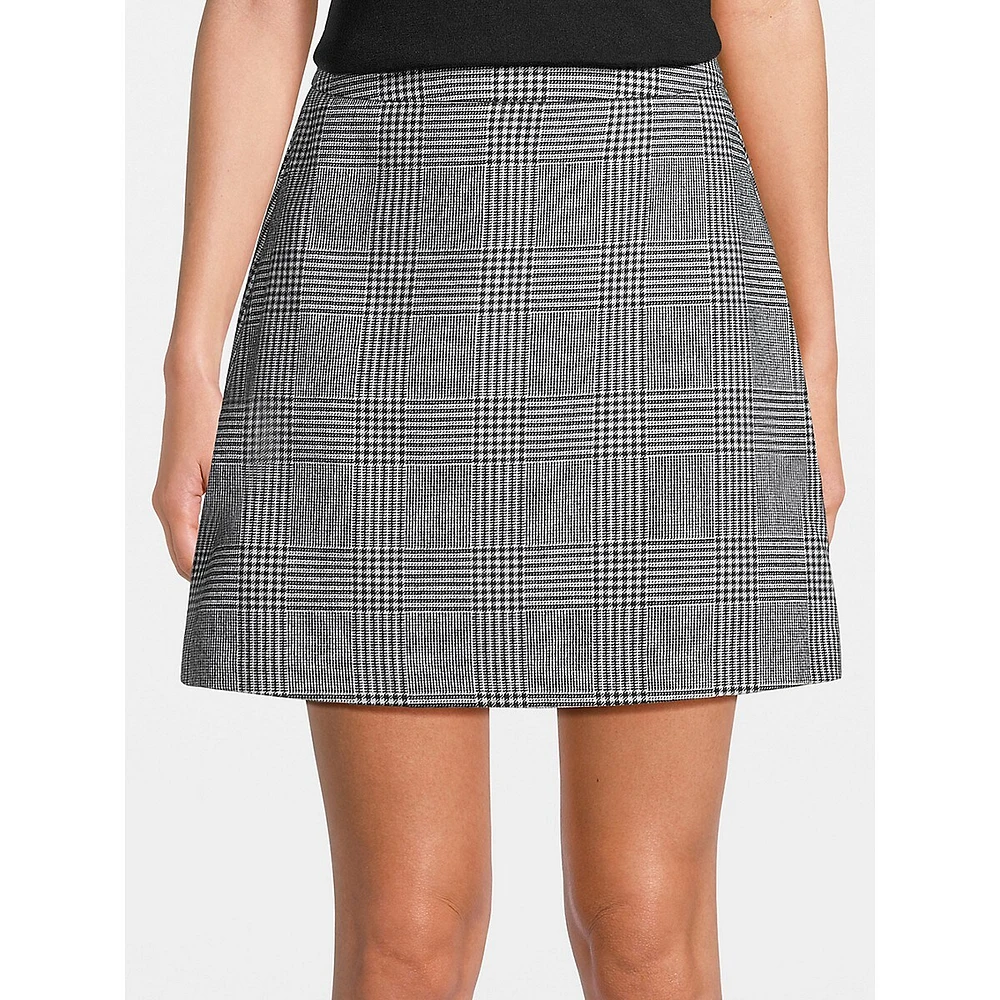 Wool-Blend A-Line Mini Skirt