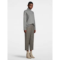 Wool-Blend Plaid Ankle Pants