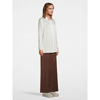 Drapey Textured Satin Shirt