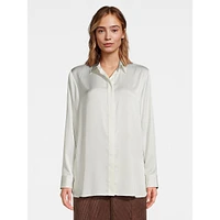 Drapey Textured Satin Shirt
