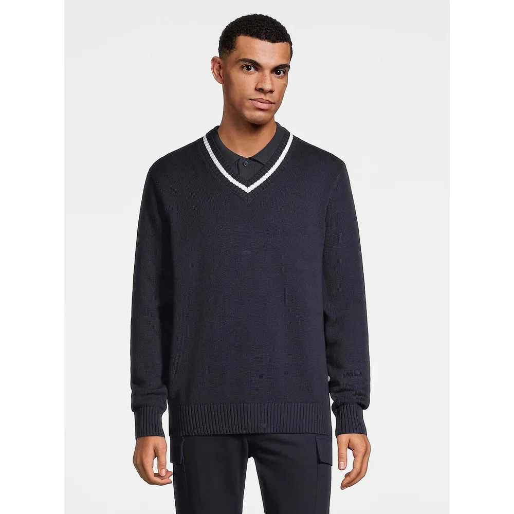Xavier V-Neck Tip Sweater