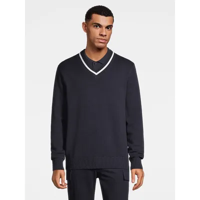 Xavier V-Neck Tip Sweater