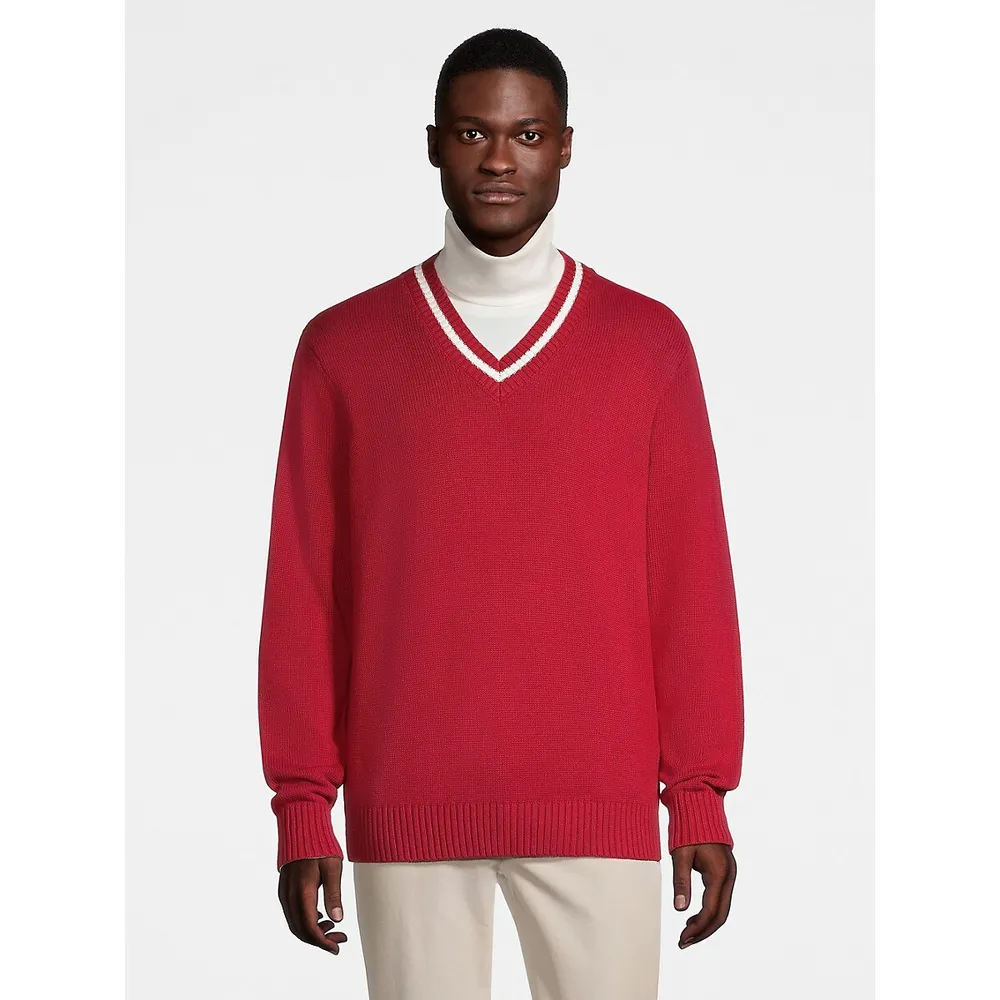 Xavier V-Neck Tip Sweater