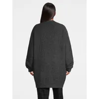 Plus Open-Front Cable Cardigan