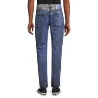 Garment-Dyed Tapered Jeans