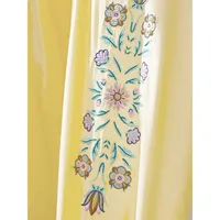 Floral-Embroidered Short-Sleeve Shirt