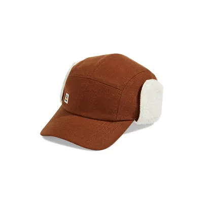 Faux Shearling-Lined Trapper Cap