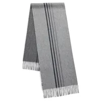 Reversible Wool Blend Multistripe Scarf