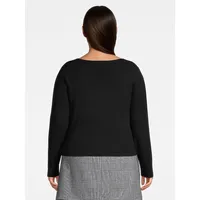 Plus Squareneck Rib Sweater