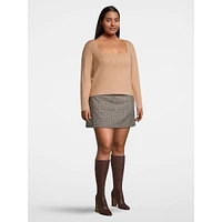 Plus Squareneck Rib Sweater