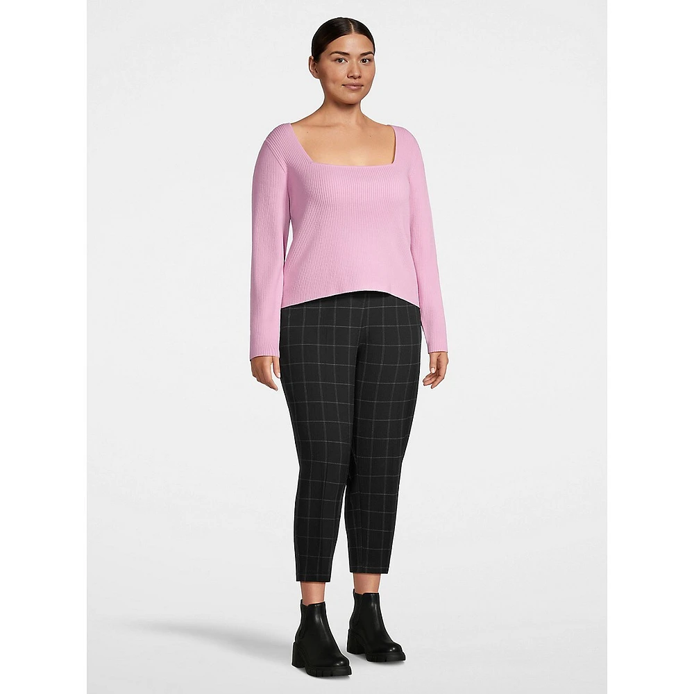 Plus Squareneck Rib Sweater