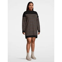 Plus Double-Knit Midi Sweater Dress