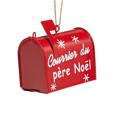 Red Mailbox Ornament - French