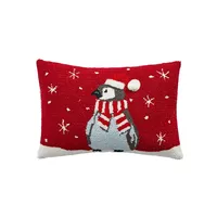 Penguin Holiday Cushion