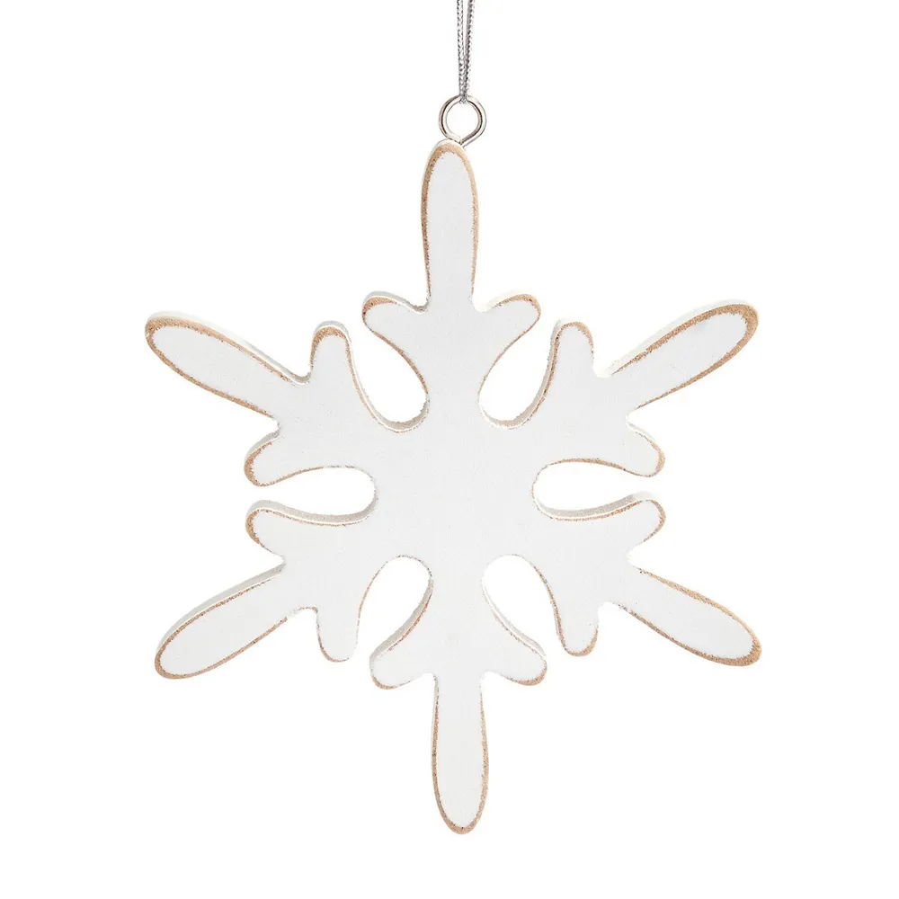 Wooden Snowflake Ornament