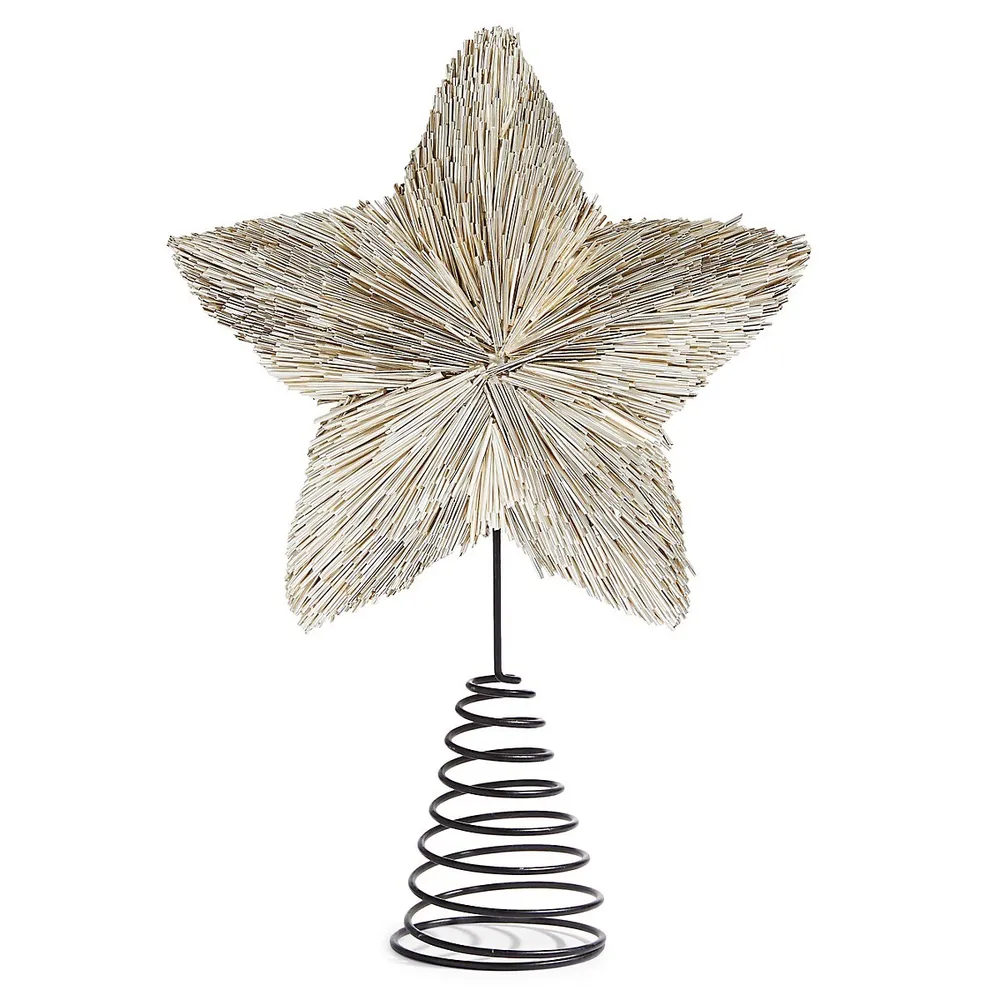 Goldtone Bead Star Tree Topper