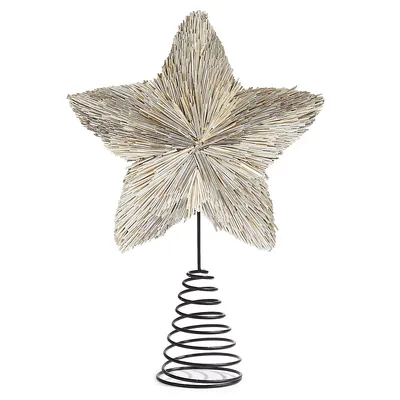 Goldtone Bead Star Tree Topper