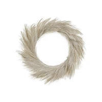 Gray Feather Wreath