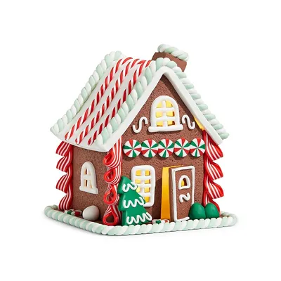 6-Inch Gingerbread House With LED