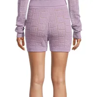 Monogram Mesh-Knit Shorts