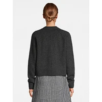 Cashmere Cropped V-Neck Pocket Cardigan