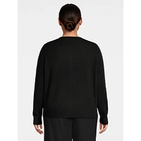 Plus Cashmere Classic Crewneck Cardigan