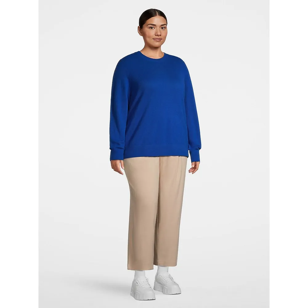 Plus Cashmere Classic Crewneck Sweater