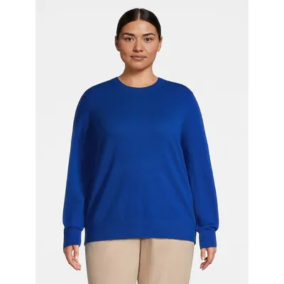 Plus Cashmere Classic Crewneck Sweater